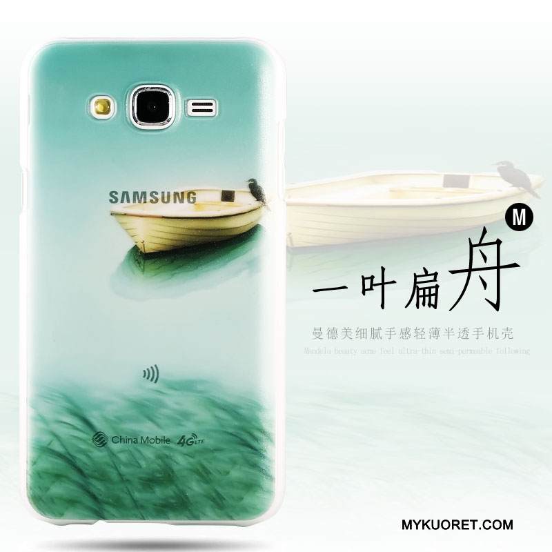 Kuori Samsung Galaxy J7 2015 Monivärinen Pesty Suede Kova, Kotelo Samsung Galaxy J7 2015 Maalaus Puhelimen Kuoret