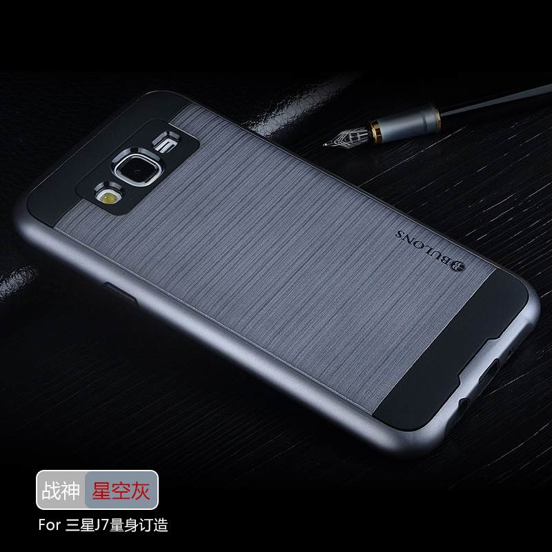 Kuori Samsung Galaxy J7 2015 Suojaus Persoonallisuus Uusi, Kotelo Samsung Galaxy J7 2015 Laukut Tummanvihreä Puhelimen Kuoret