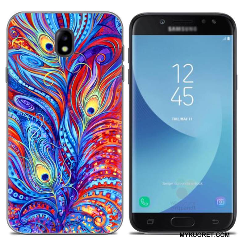 Kuori Samsung Galaxy J7 2017 Luova Puhelimen Kuoret Eurooppa, Kotelo Samsung Galaxy J7 2017 Silikoni Harmaa