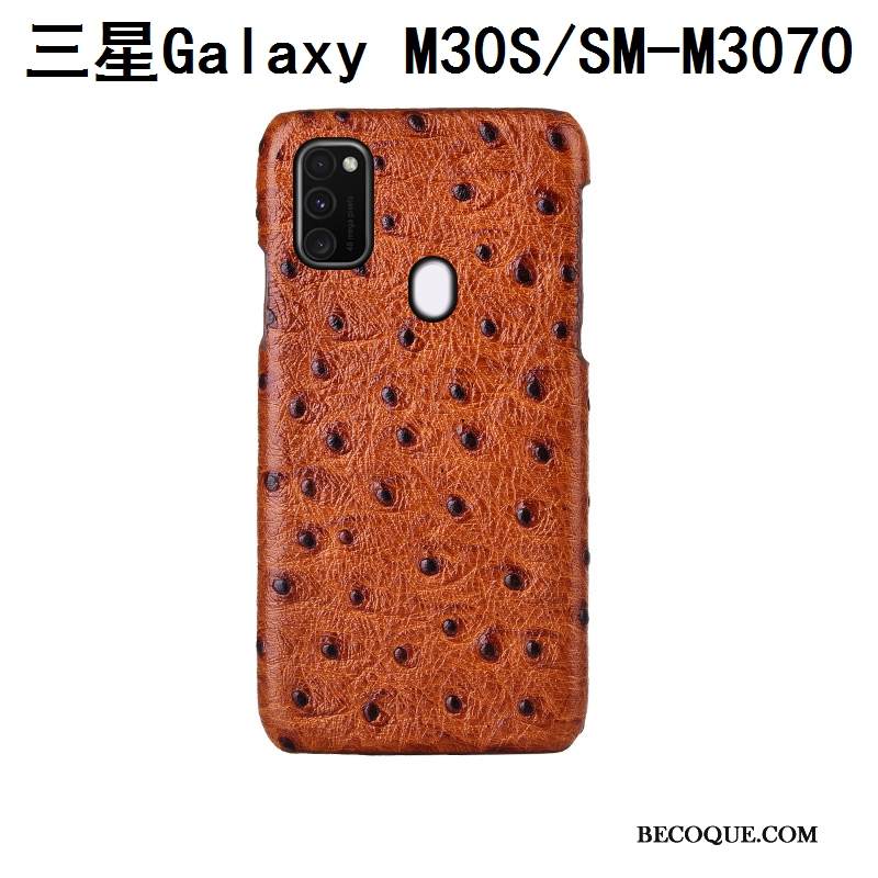 Kuori Samsung Galaxy M30s Nahka Muokata Musta, Kotelo Samsung Galaxy M30s Suojaus Takakansi Kukkakuvio