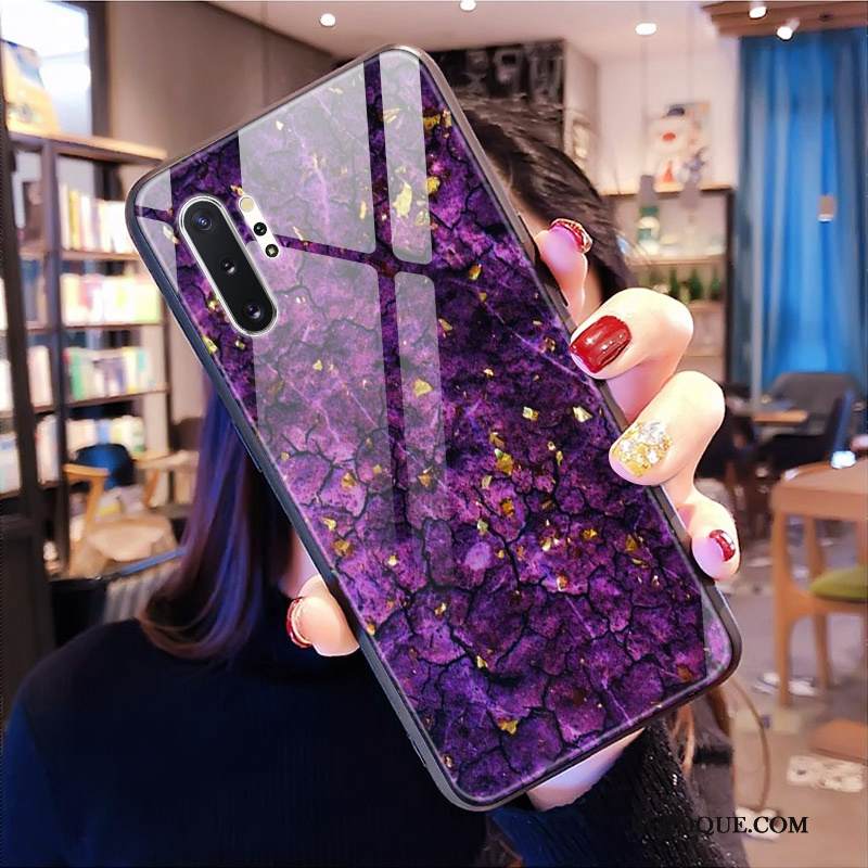 Kuori Samsung Galaxy Note 10+ Laukut Violetti Puhelimen Kuoret, Kotelo Samsung Galaxy Note 10+ Persoonallisuus Tide-brändi