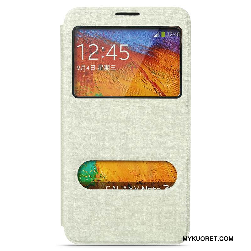 Kuori Samsung Galaxy Note 3 Kuoret Yksinkertainen Murtumaton, Kotelo Samsung Galaxy Note 3 Nahka Keltainen Takakansi