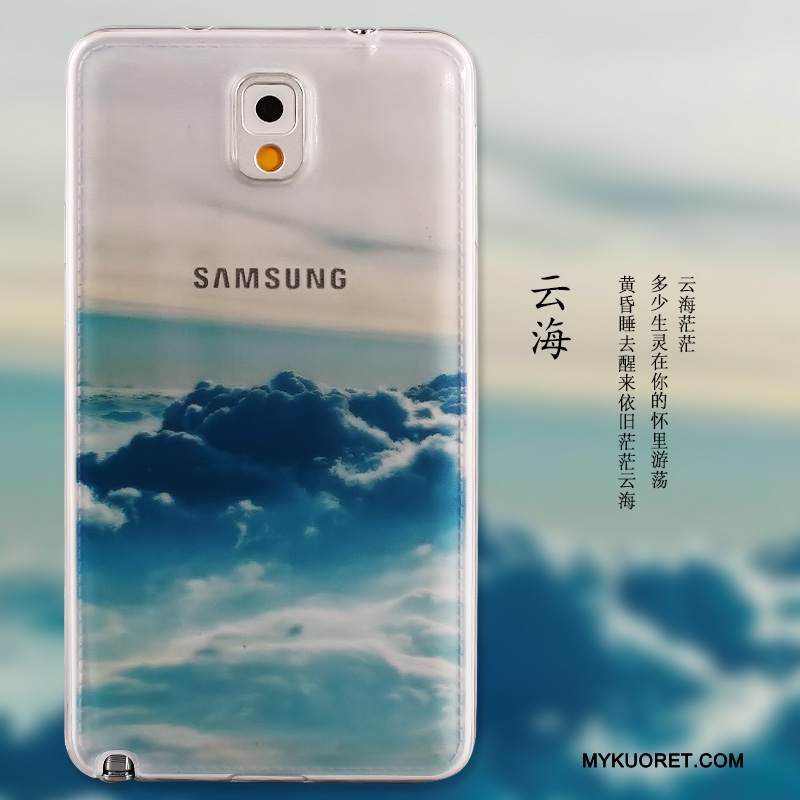 Kuori Samsung Galaxy Note 3 Maalaus Ultra Vihreä, Kotelo Samsung Galaxy Note 3 Pehmeä Neste Ohut