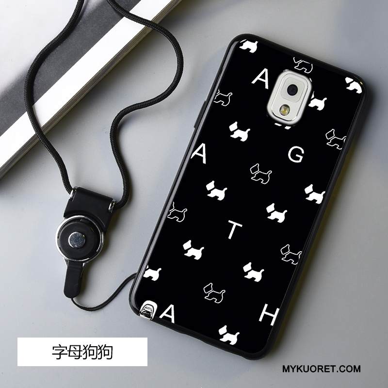 Kuori Samsung Galaxy Note 3 Sarjakuva Murtumaton Puhelimen Kuoret, Kotelo Samsung Galaxy Note 3 Pehmeä Neste Trendi Musta