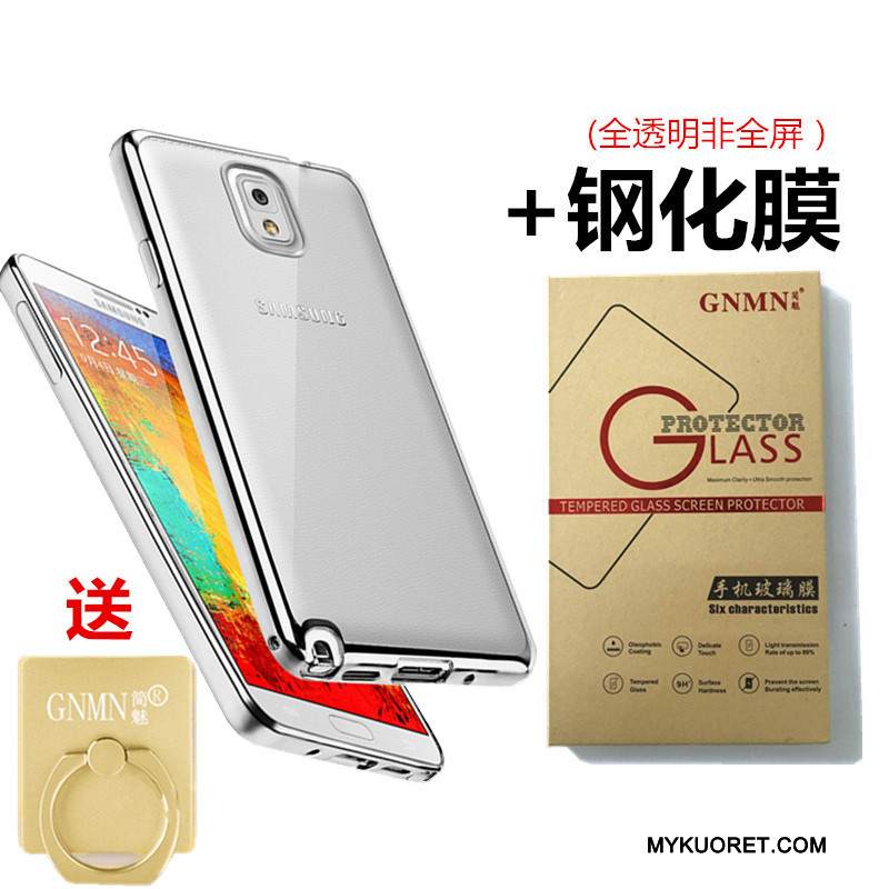 Kuori Samsung Galaxy Note 3 Silikoni Puhelimen Kuoret Kulta, Kotelo Samsung Galaxy Note 3 Pehmeä Neste Läpinäkyvä