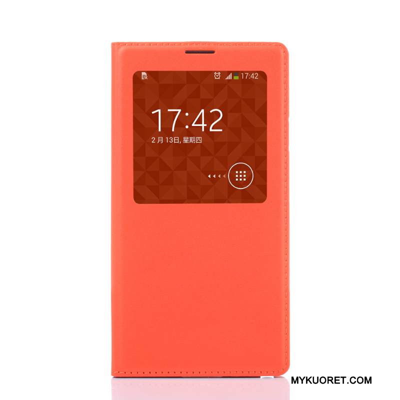 Kuori Samsung Galaxy Note 3 Suojaus Keltainen Oranssi, Kotelo Samsung Galaxy Note 3 Nahka Puhelimen Kuoret