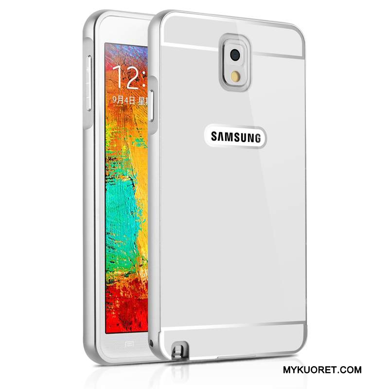 Kuori Samsung Galaxy Note 3 Tuki Kehys Kalvo, Kotelo Samsung Galaxy Note 3 Metalli Murtumaton Kulta