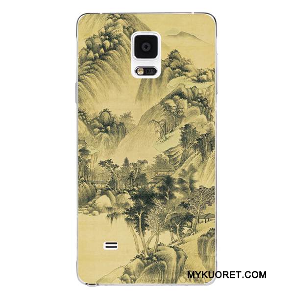 Kuori Samsung Galaxy Note 4 Pehmeä Neste Puhelimen Kuoret Kiinalainen Tyyli, Kotelo Samsung Galaxy Note 4 Silikoni Lintu Kuvio