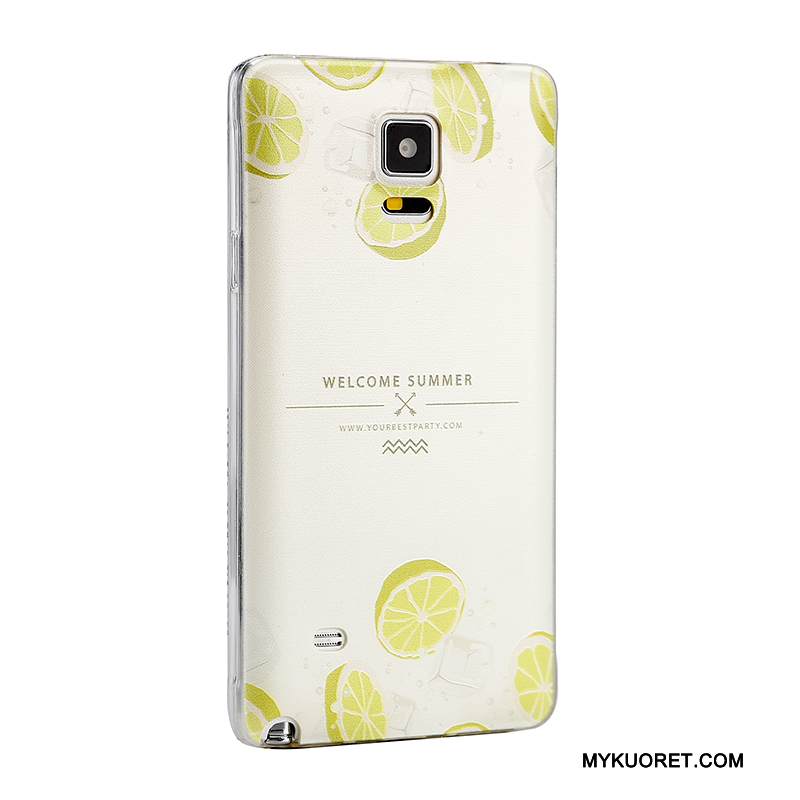 Kuori Samsung Galaxy Note 4 Silikoni Keltainen Puhelimen Kuoret, Kotelo Samsung Galaxy Note 4 Suojaus