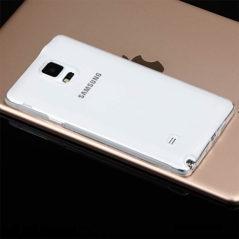Kuori Samsung Galaxy Note 4 Silikoni Läpinäkyvä Sininen, Kotelo Samsung Galaxy Note 4 Suojaus Kevyt Puhelimen Kuoret