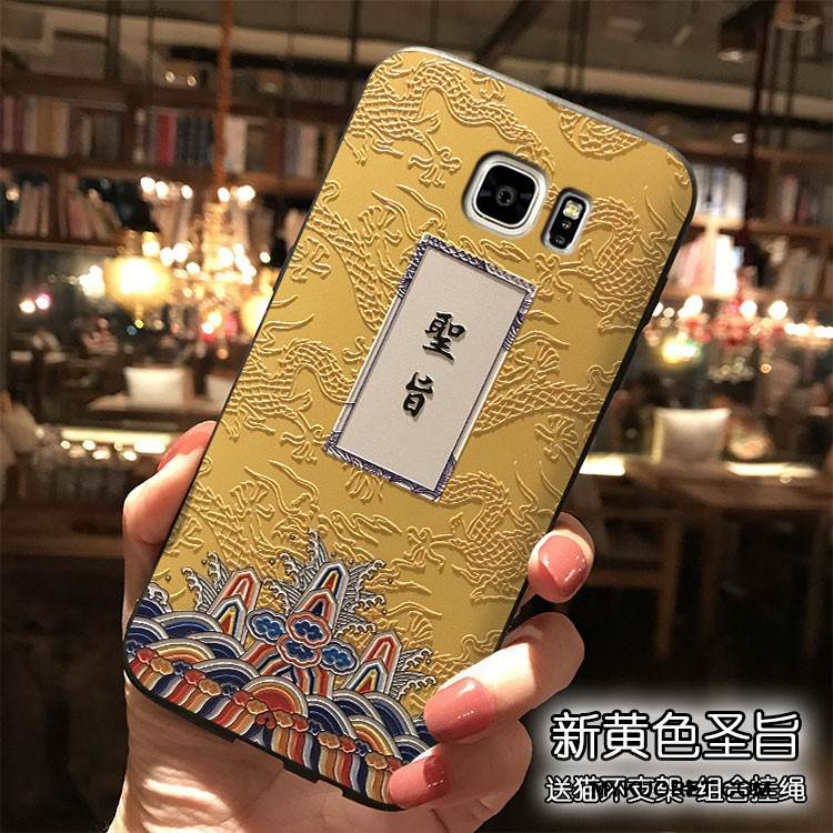 Kuori Samsung Galaxy Note 5 Laukut Keltainen Kiinalainen Tyyli, Kotelo Samsung Galaxy Note 5 Silikoni Murtumaton Ripustettavat Koristeet