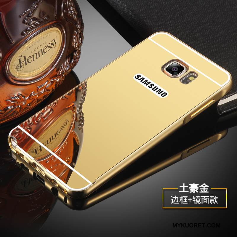 Kuori Samsung Galaxy Note 5 Metalli Kehys Puhelimen Kuoret, Kotelo Samsung Galaxy Note 5 Suojaus Murtumaton Kulta