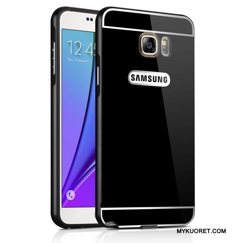 Kuori Samsung Galaxy Note 5 Metalli Murtumaton Peili, Kotelo Samsung Galaxy Note 5 Suojaus Kehys Kulta