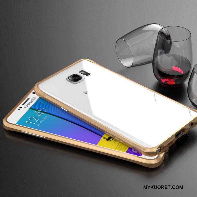 Kuori Samsung Galaxy Note 5 Metalli Uusi Kova, Kotelo Samsung Galaxy Note 5 Suojaus Hopea Ohut