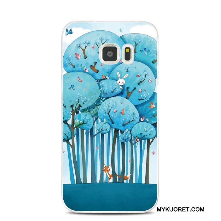 Kuori Samsung Galaxy Note 5 Pehmeä Neste Kissa Sininen, Kotelo Samsung Galaxy Note 5 Kohokuviointi Puhelimen Kuoret
