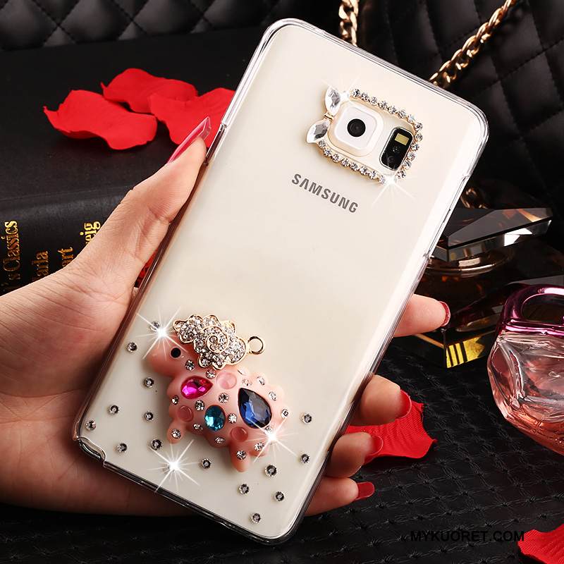 Kuori Samsung Galaxy Note 5 Strassi Murtumaton Valkoinen, Kotelo Samsung Galaxy Note 5 Suojaus Läpinäkyvä Puhelimen Kuoret