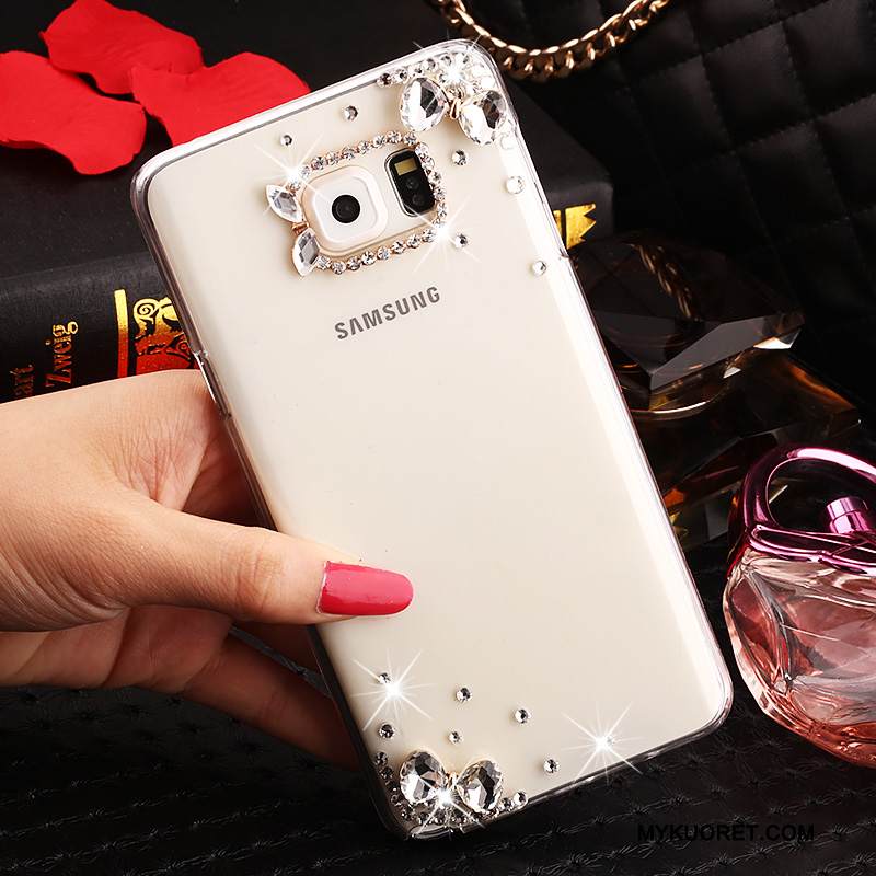 Kuori Samsung Galaxy Note 5 Strassi Murtumaton Valkoinen, Kotelo Samsung Galaxy Note 5 Suojaus Läpinäkyvä Puhelimen Kuoret
