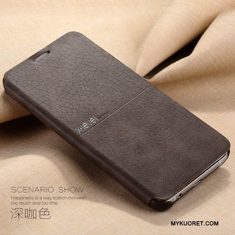 Kuori Samsung Galaxy Note 5 Suojaus Murtumaton Khaki, Kotelo Samsung Galaxy Note 5 Nahka Puhelimen Kuoret Liiketoiminta
