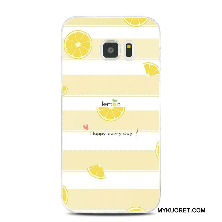 Kuori Samsung Galaxy Note 5 Tuki Keltainen Sitruuna, Kotelo Samsung Galaxy Note 5 Pehmeä Neste Puhelimen Kuoret