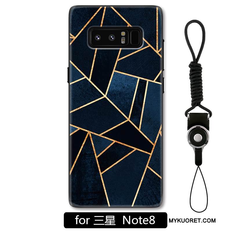 Kuori Samsung Galaxy Note 8 Kohokuviointi Ripustettavat Koristeet Murtumaton, Kotelo Samsung Galaxy Note 8 Suojaus Kova Valkoinen