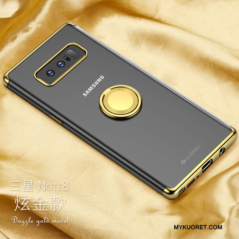Kuori Samsung Galaxy Note 8 Laukut Hopea Keltainen, Kotelo Samsung Galaxy Note 8 Tuki Kulta Murtumaton