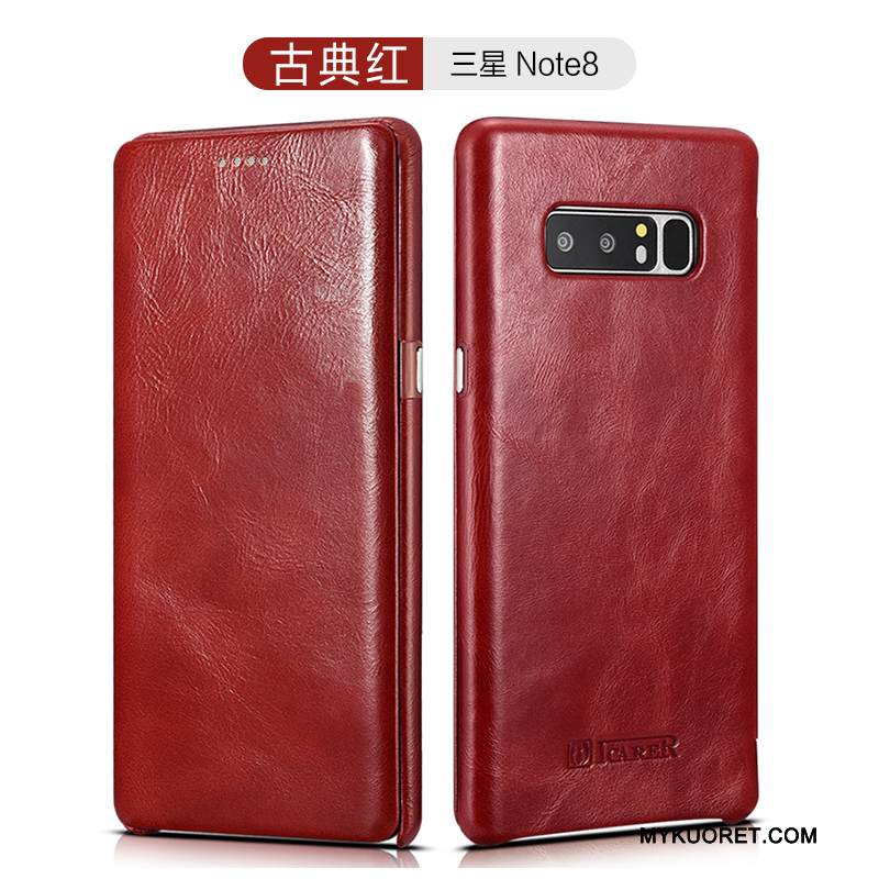 Kuori Samsung Galaxy Note 8 Laukut Puhelimen Kuoret Liiketoiminta, Kotelo Samsung Galaxy Note 8 Nahka