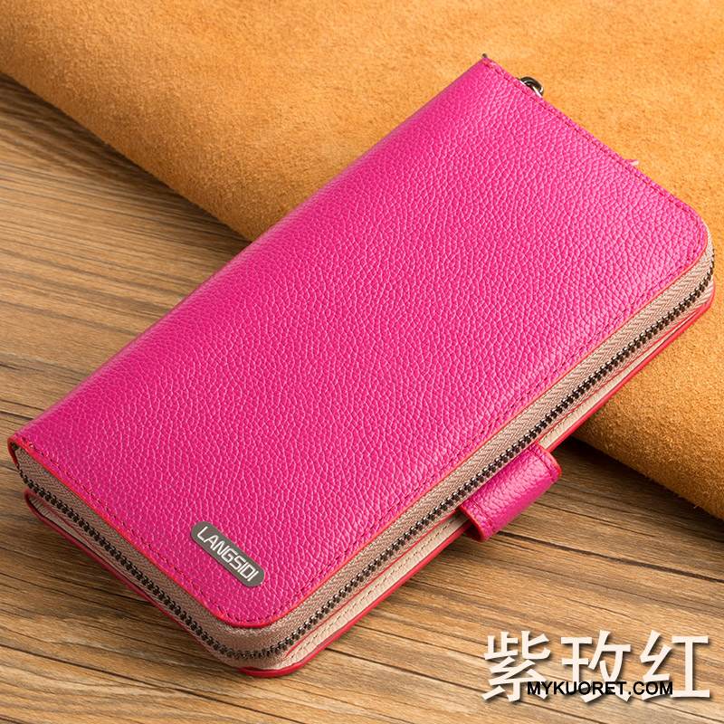 Kuori Samsung Galaxy Note 8 Laukut Puhelimen Kuoret Murtumaton, Kotelo Samsung Galaxy Note 8 Nahka Punainen Ohut