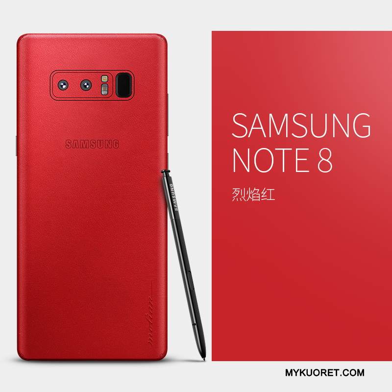 Kuori Samsung Galaxy Note 8 Laukut Puhelimen Kuoret Oranssi, Kotelo Samsung Galaxy Note 8 Nahka Ohut Ultra