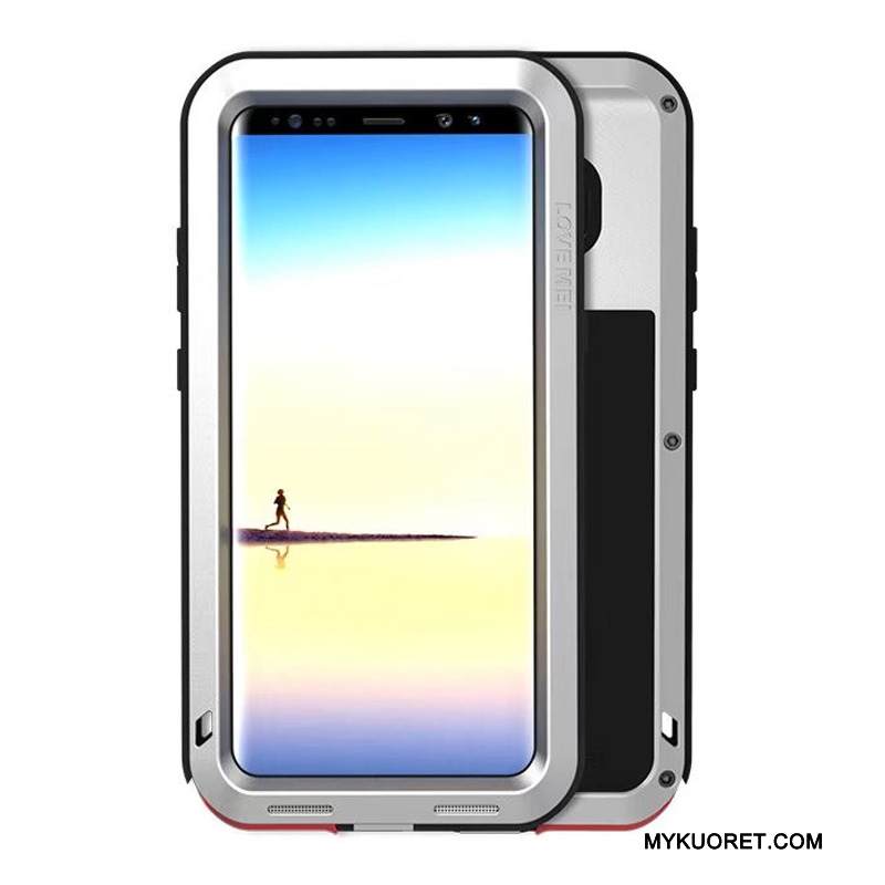 Kuori Samsung Galaxy Note 8 Metalli Murtumaton Kolme Puolustusta, Kotelo Samsung Galaxy Note 8 Laukut Kehys Puhelimen Kuoret