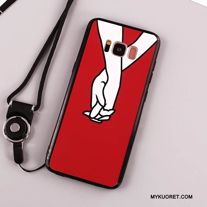 Kuori Samsung Galaxy Note 8 Silikoni Murtumaton Puhelimen Kuoret, Kotelo Samsung Galaxy Note 8 Suojaus Punainen Ripustettavat Koristeet