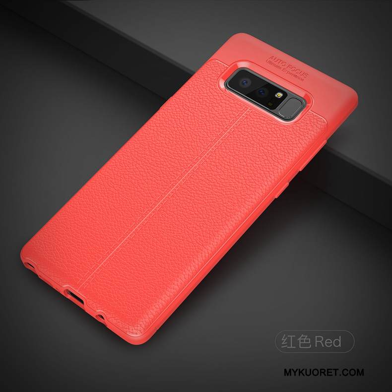 Kuori Samsung Galaxy Note 8 Suojaus Punainen Trendi, Kotelo Samsung Galaxy Note 8 Pehmeä Neste Murtumaton Kukkakuvio
