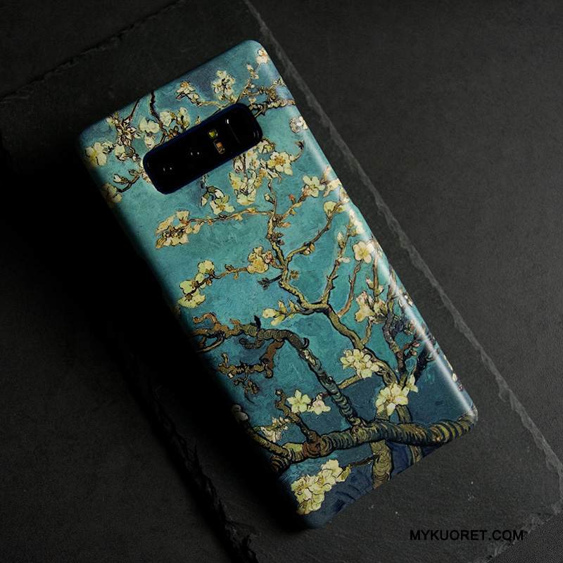Kuori Samsung Galaxy Note 8 Suojaus Sininen Tide-brändi, Kotelo Samsung Galaxy Note 8 Pesty Suede Ohut