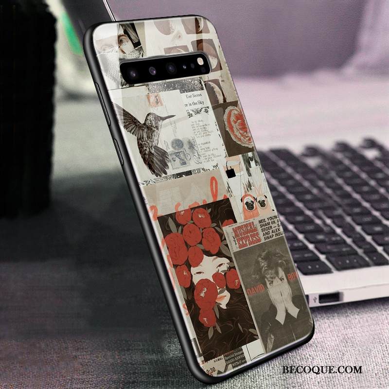 Kuori Samsung Galaxy S10 5g Laukut Lasi Vihreä, Kotelo Samsung Galaxy S10 5g Puhelimen Kuoret