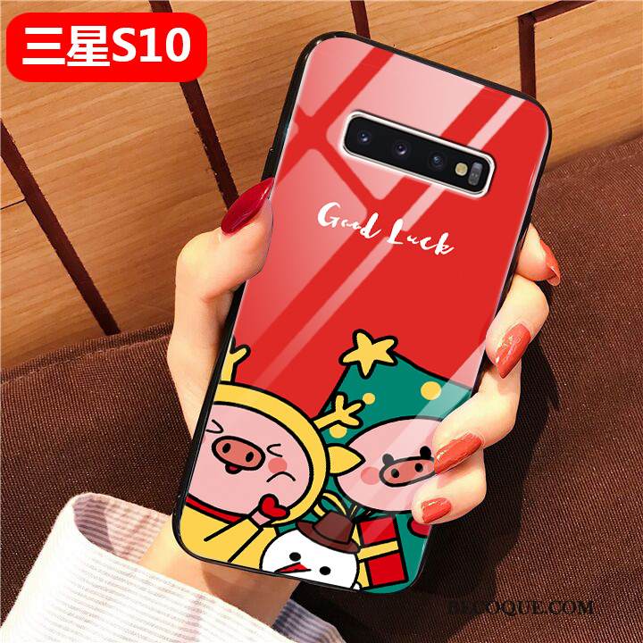 Kuori Samsung Galaxy S10 Laukut Persoonallisuus Ihana, Kotelo Samsung Galaxy S10 Sarjakuva Net Red Murtumaton