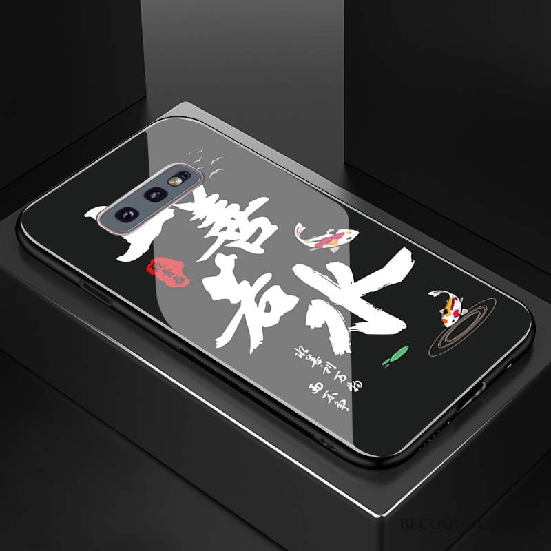 Kuori Samsung Galaxy S10e Luova Murtumaton Lasi, Kotelo Samsung Galaxy S10e Silikoni Musta Puhelimen Kuoret