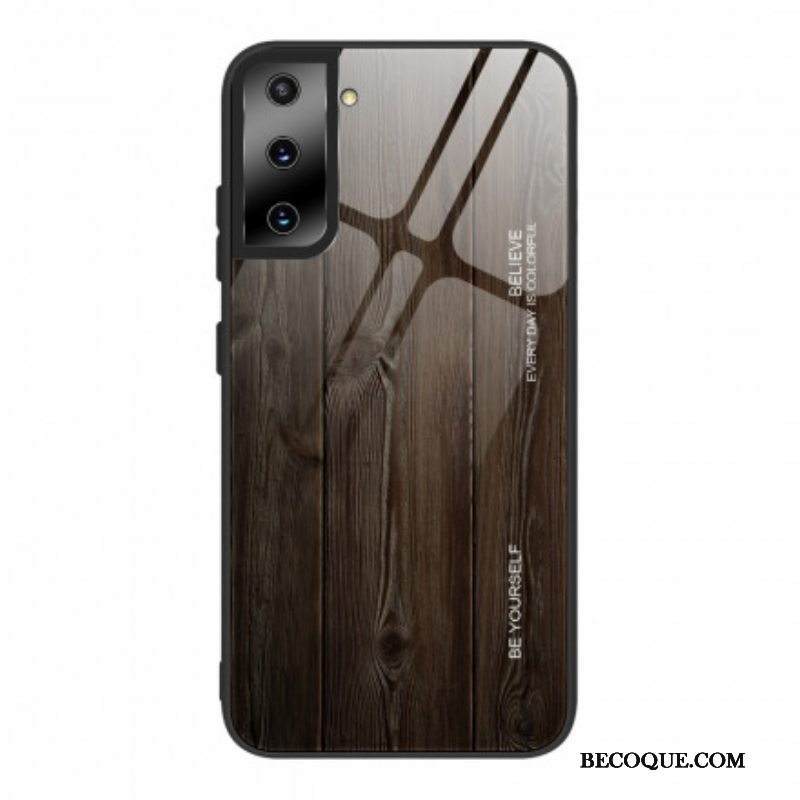 Kuori Samsung Galaxy S21 5G Wood Design Karkaistu Lasi