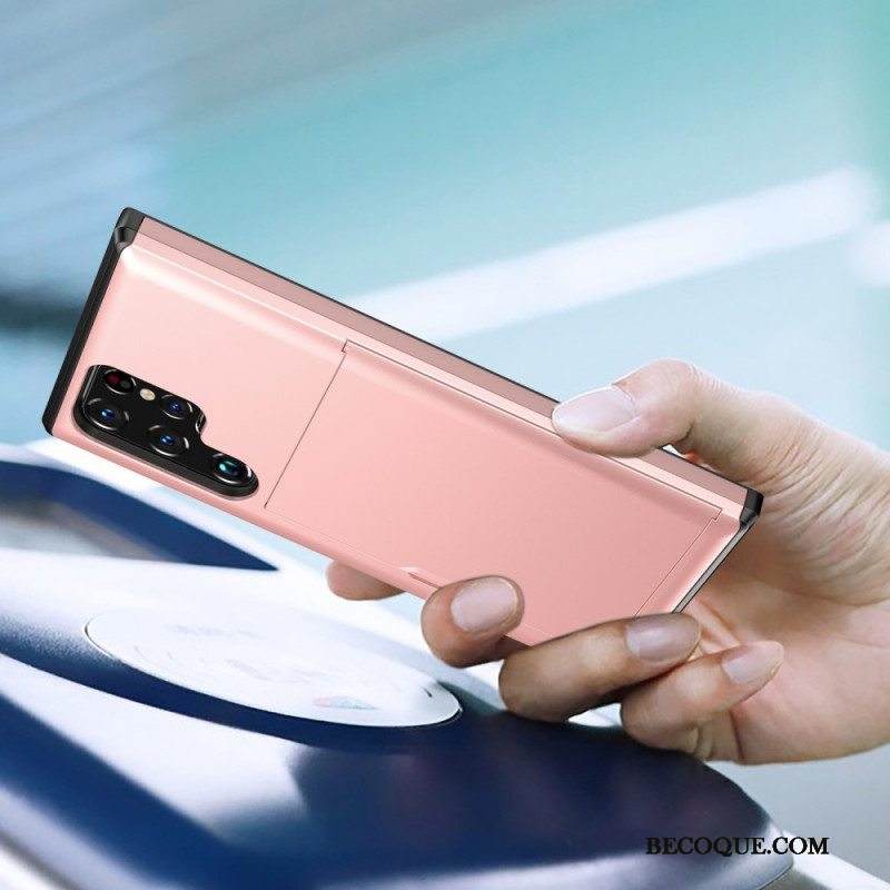 Kuori Samsung Galaxy S22 Ultra 5G Vetoketjullinen Korttikotelo