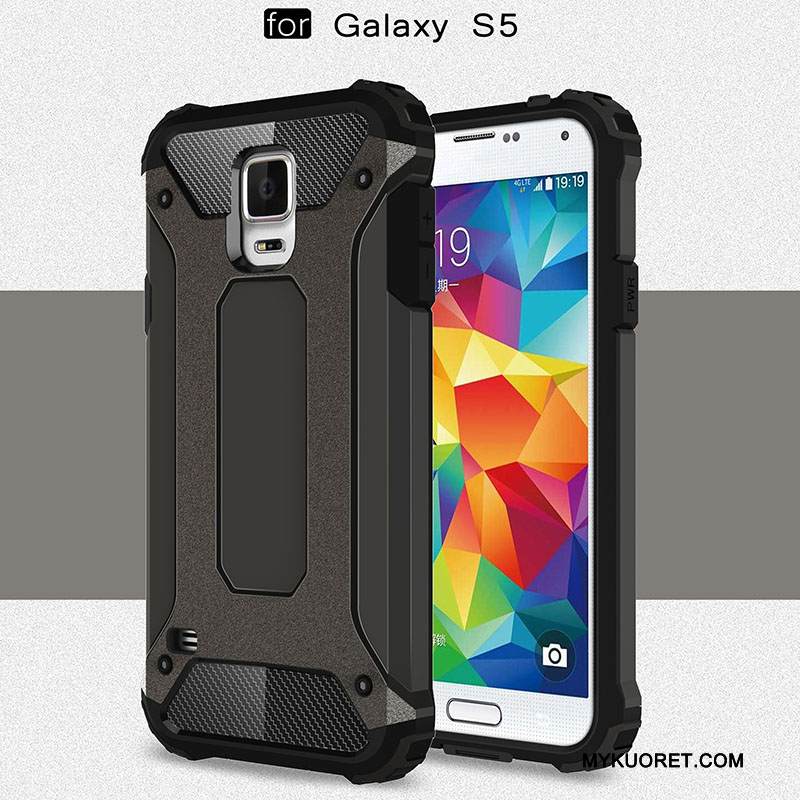 Kuori Samsung Galaxy S5 Laukut Pesty Suede Puhelimen Kuoret, Kotelo Samsung Galaxy S5 Suojaus Hopea Murtumaton