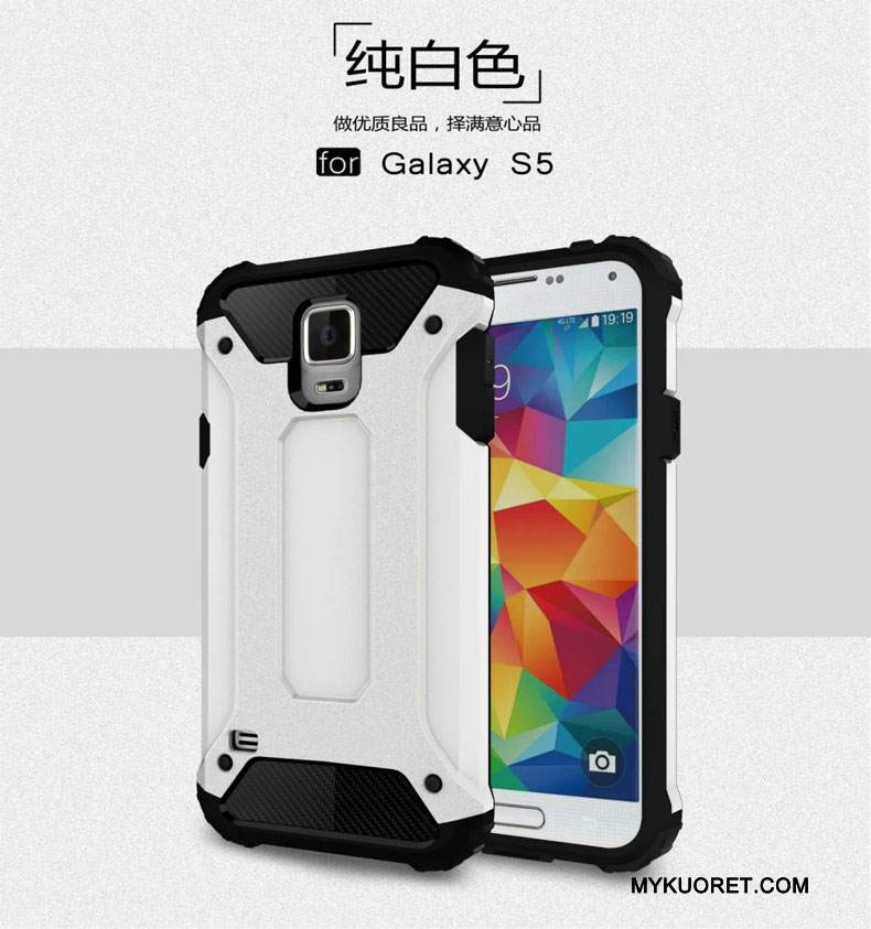 Kuori Samsung Galaxy S5 Suojaus Suupaltti Murtumaton, Kotelo Samsung Galaxy S5 Silikoni Hopea Puhelimen Kuoret