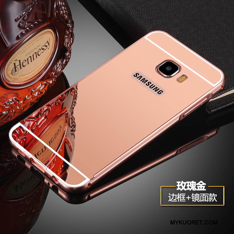 Kuori Samsung Galaxy S6 Edge Metalli Kehys Peili, Kotelo Samsung Galaxy S6 Edge Suojaus Kova Hopea