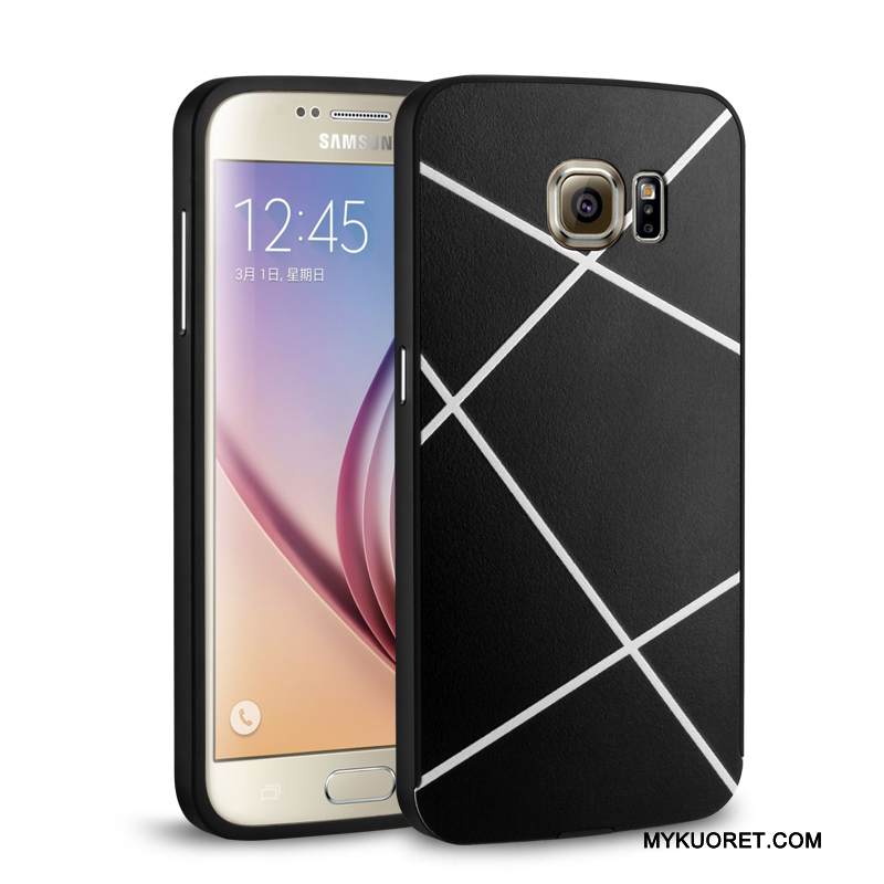 Kuori Samsung Galaxy S6 Edge Metalli Kehys Peili, Kotelo Samsung Galaxy S6 Edge Suojaus Kova Hopea