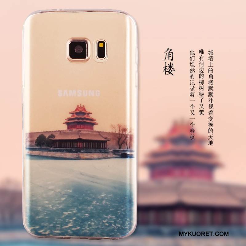 Kuori Samsung Galaxy S6 Edge Silikoni Puhelimen Kuoret Sininen, Kotelo Samsung Galaxy S6 Edge Suojaus