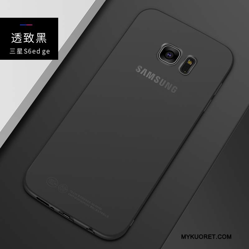 Kuori Samsung Galaxy S6 Edge + Silikoni Ultra Ohut, Kotelo Samsung Galaxy S6 Edge + Puhelimen Kuoret Musta
