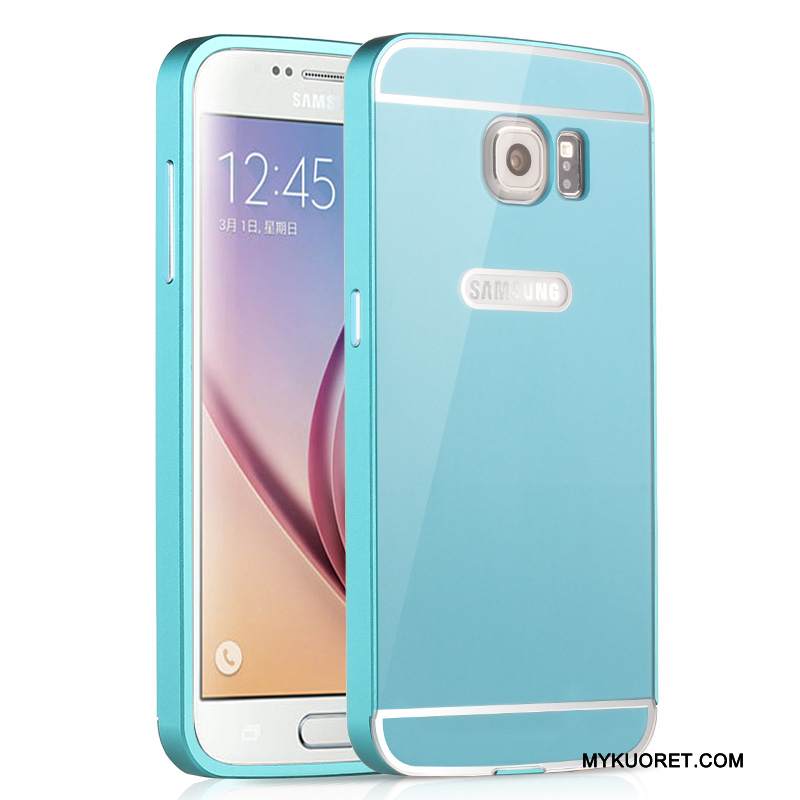 Kuori Samsung Galaxy S6 Metalli Puhelimen Kuoret Takakansi, Kotelo Samsung Galaxy S6 Kehys Keltainen