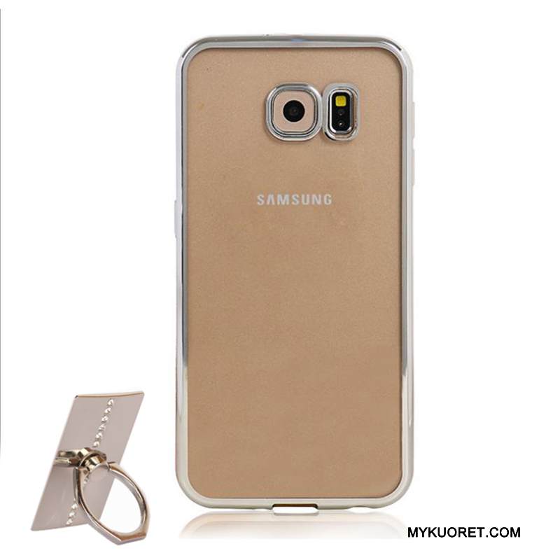 Kuori Samsung Galaxy S6 Silikoni Läpinäkyvä Punainen, Kotelo Samsung Galaxy S6 Suojaus