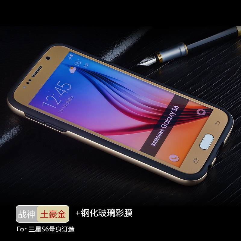 Kuori Samsung Galaxy S6 Silikoni Puhelimen Kuoret Murtumaton, Kotelo Samsung Galaxy S6 Suojaus Takakansi Harmaa