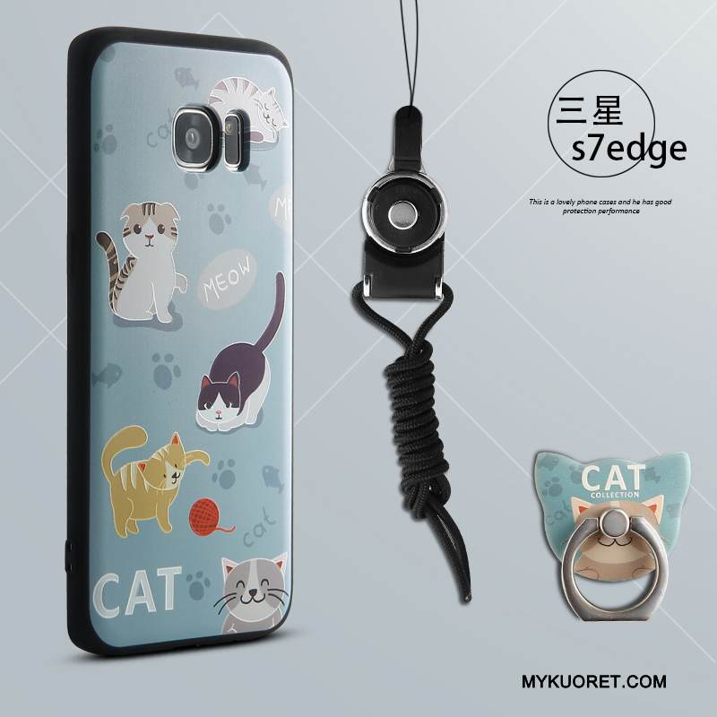 Kuori Samsung Galaxy S7 Edge Laukut Vaaleansininen Persoonallisuus, Kotelo Samsung Galaxy S7 Edge Silikoni Puhelimen Kuoret