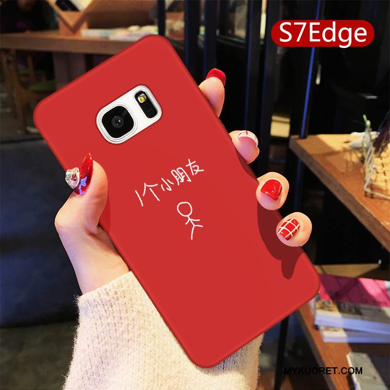 Kuori Samsung Galaxy S7 Edge Luova Ihana Punainen, Kotelo Samsung Galaxy S7 Edge Laukut Persoonallisuus Puhelimen Kuoret