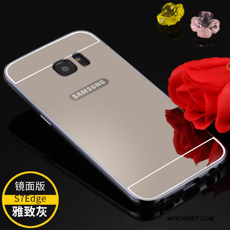 Kuori Samsung Galaxy S7 Edge Metalli Murtumaton Kulta, Kotelo Samsung Galaxy S7 Edge Suojaus Kehys Puhelimen Kuoret