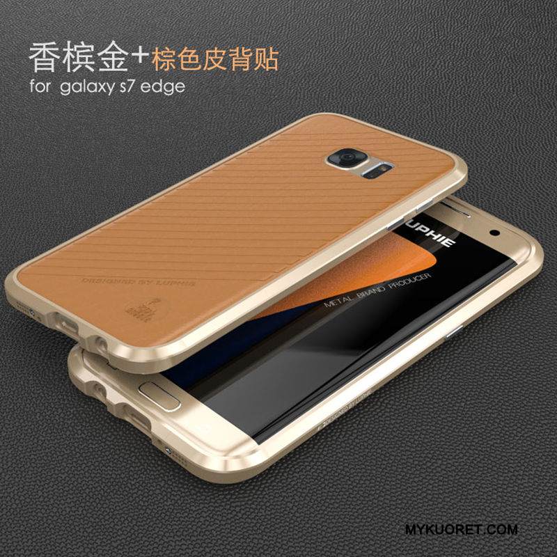 Kuori Samsung Galaxy S7 Edge Metalli Valkoinen Ultra, Kotelo Samsung Galaxy S7 Edge Suojaus Puhelimen Kuoret Ohut
